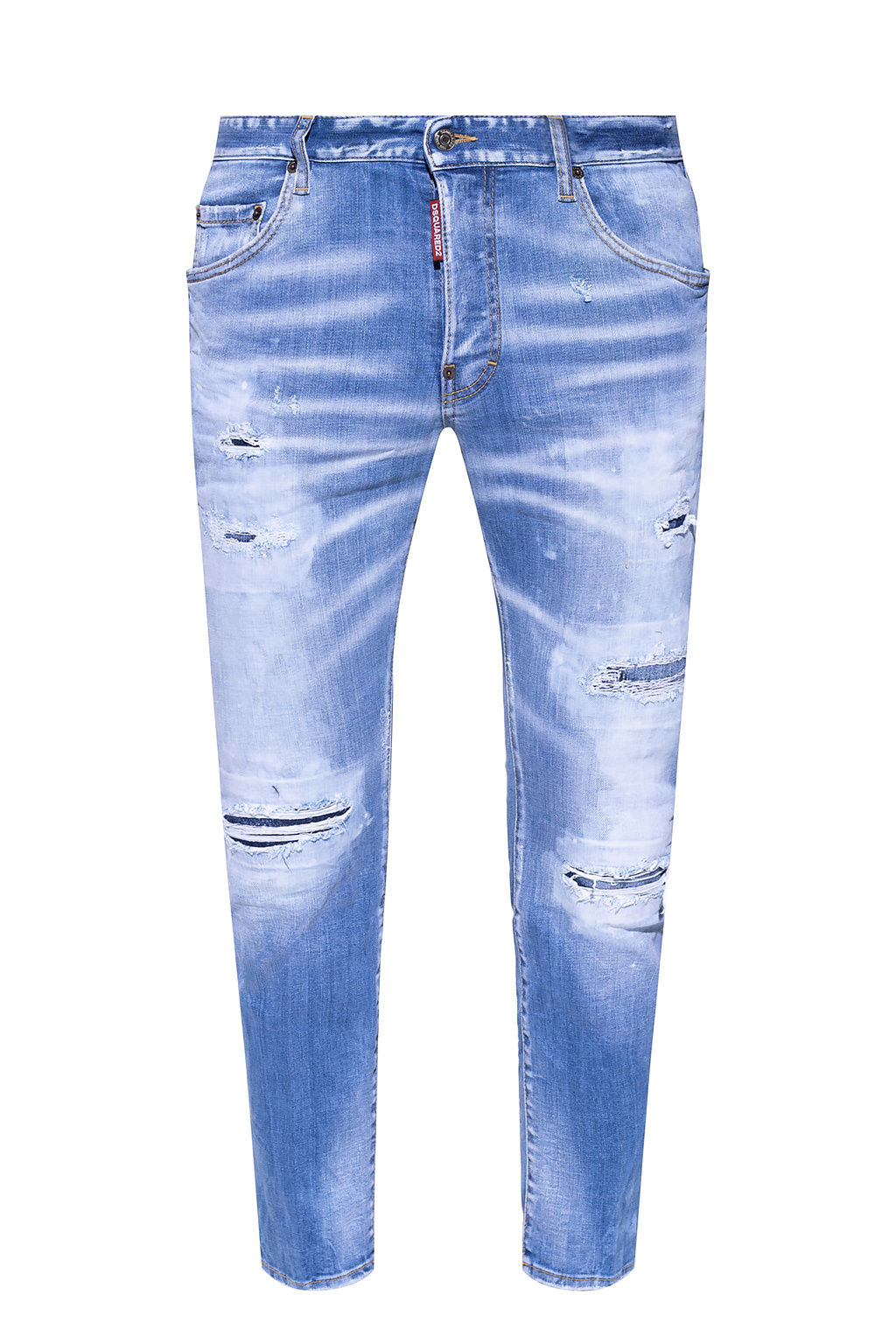 saint laurent straight leg suede pants | Dsquared2 'Skater' jeans 